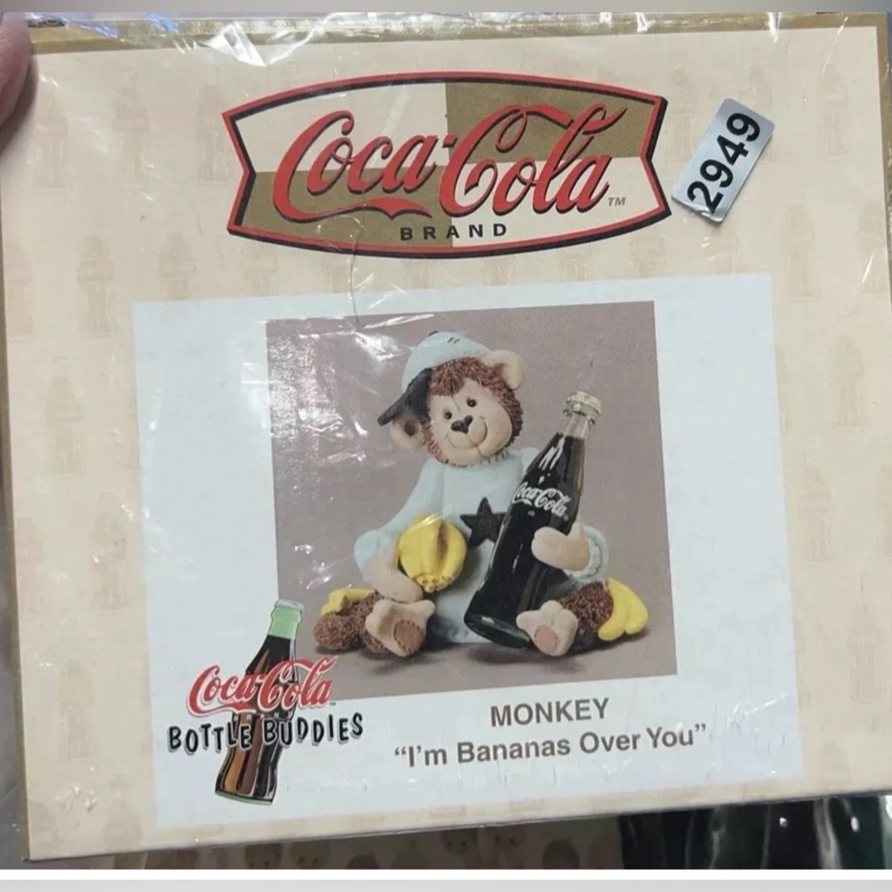 COCA-COLA 🐵 Monkey "Bottle Buddies" FIGURINE! 2000 Issue! Brand New In Box!